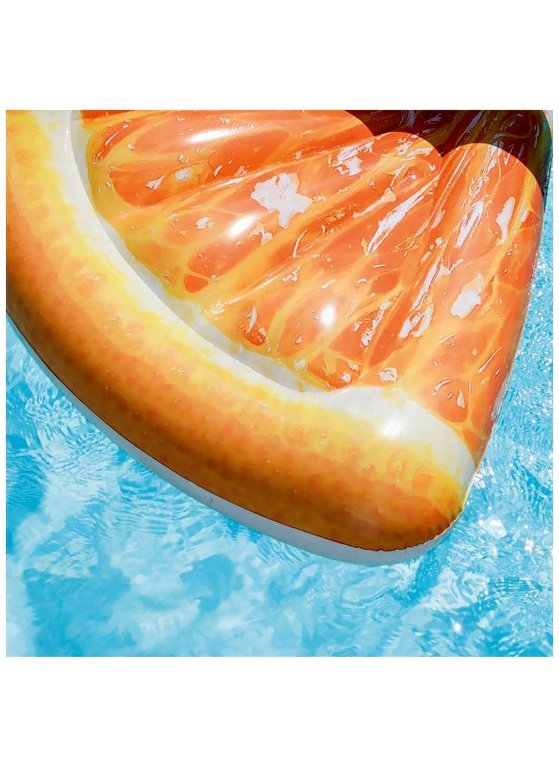 INTEX - 58763EU-Inflatable Floating Pool Orange Slice Mat 1.78mx85cm/70"x33.5" - Image 1