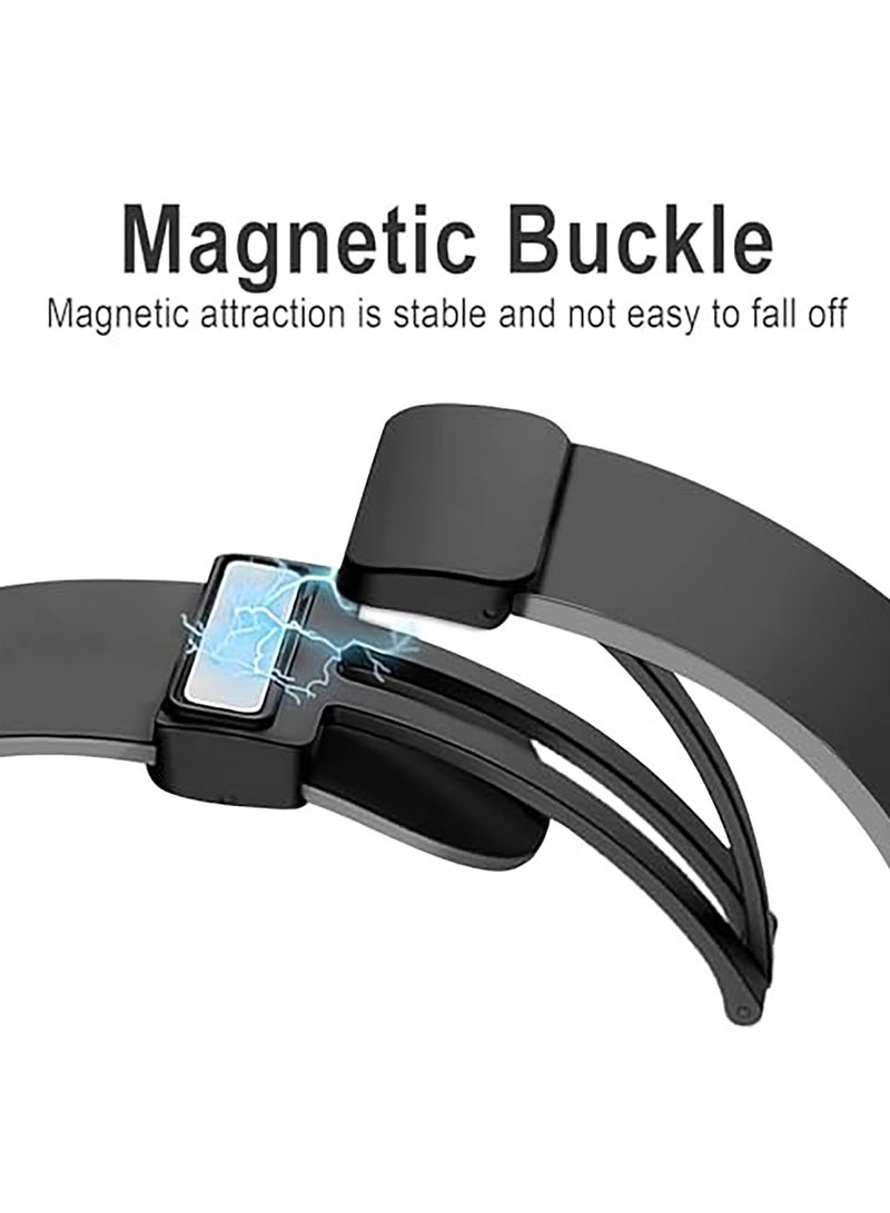 سوار مغناطيسي لساعة سامسونج جالاكسي 6 الكلاسيكية 47 ملم 43 ملم/5 برو 45 ملم/ساعة 7 FE 6 5 4 44 ملم 40 ملم/4 كلاسيكي 46 ملم 42 ملم، حزام سيليكون لساعة سامسونج 5 برو 45 ملم، بدون فجوة إبزيم رمادي - Image 5