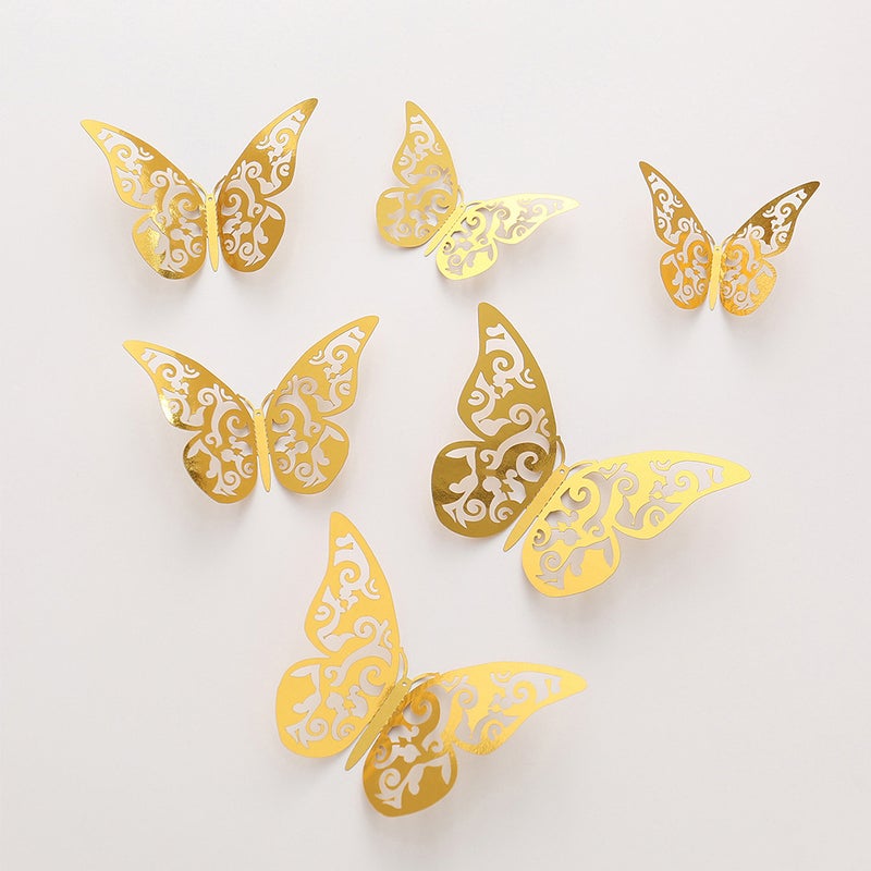 3D Stereo Artificial Butterfly Wall Stickers Living Room Wall Decoration Cut Out Stickers Holiday Layout Cartoon Creative Stickers Export - Image 4