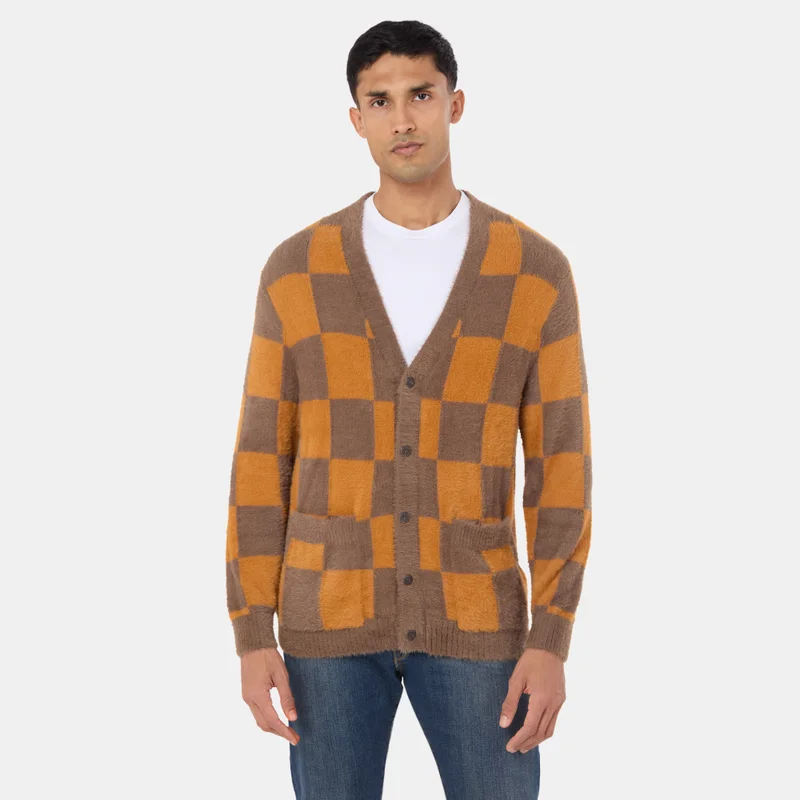 فانز Men's Canfield Checkerboard Cardigan