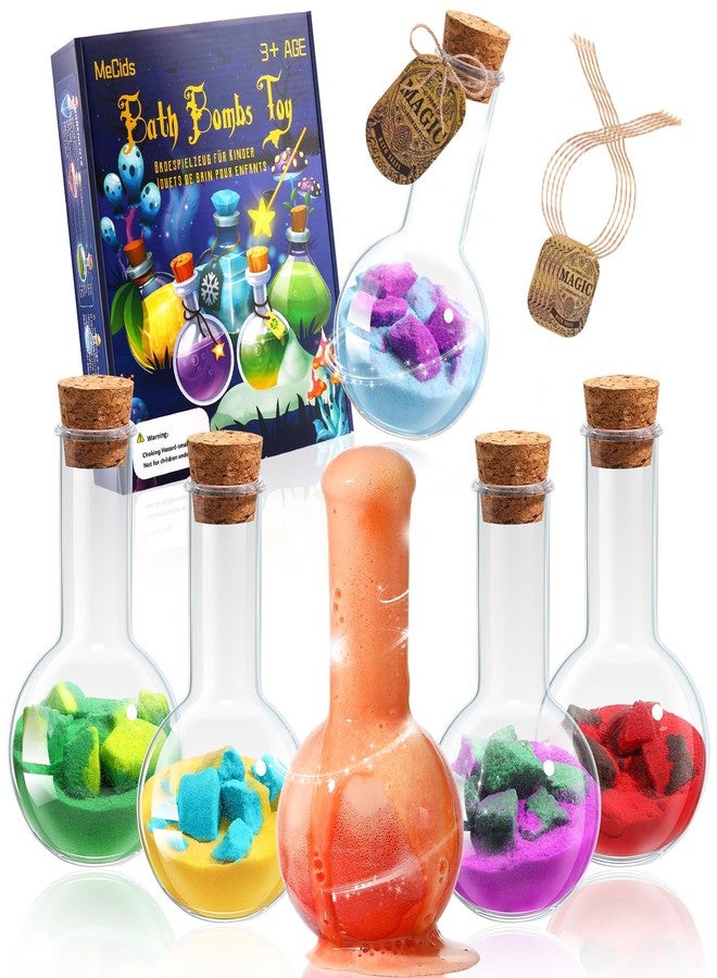 MeCids Magic Potion Bubble Bath Bombs for Kids -Bath Color Tablets Bath Potions for Toddlers Ages 4-12 Fun Science Kit Gift for Birthday, Halloween，Christmas- 6 Pack - Image 1