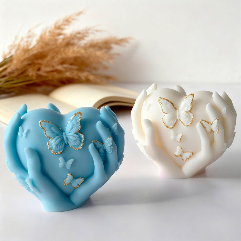 PEVOGON Heart-Holding Butterfly Candle Mold - Valentine's Day Silicone Mold for DIY Candle Making, Soap, and Resin Crafts - Image 5