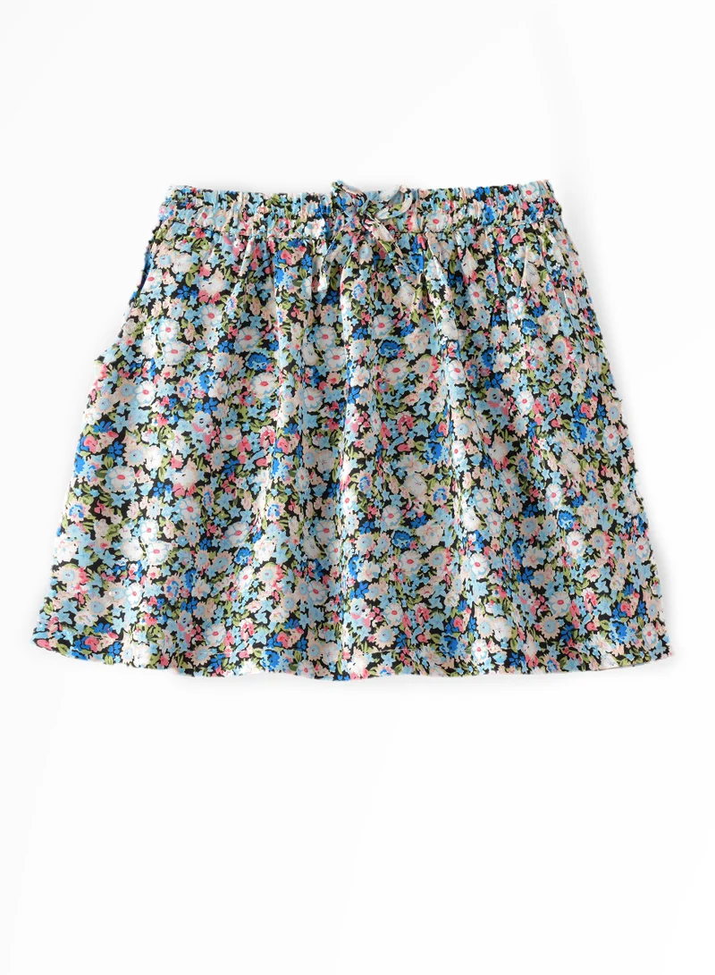 Jelliene Sunny Swirls: Girls' Flowy Viscose Skirt Breezy Fun & Springtime Flair