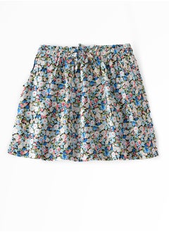 Sunny Swirls: Girls' Flowy Viscose Skirt Breezy Fun & Springtime Flair