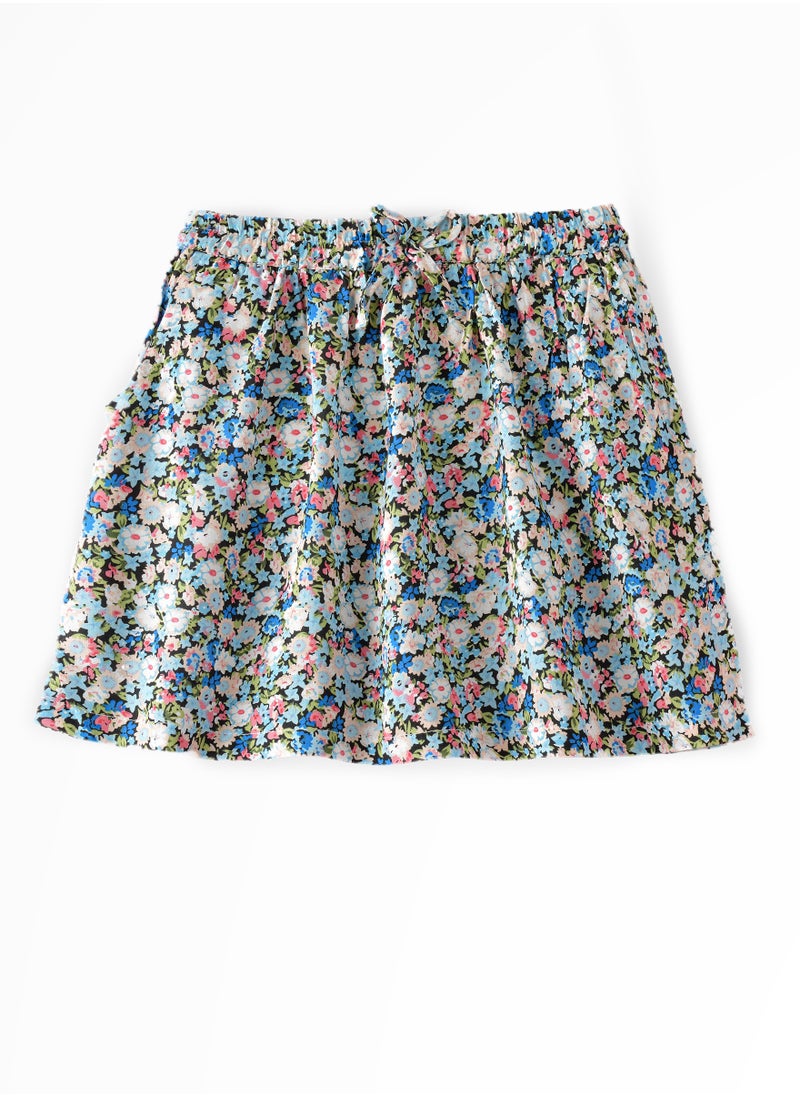 Jelliene Sunny Swirls: Girls' Flowy Viscose Skirt Breezy Fun & Springtime Flair  - Image 1