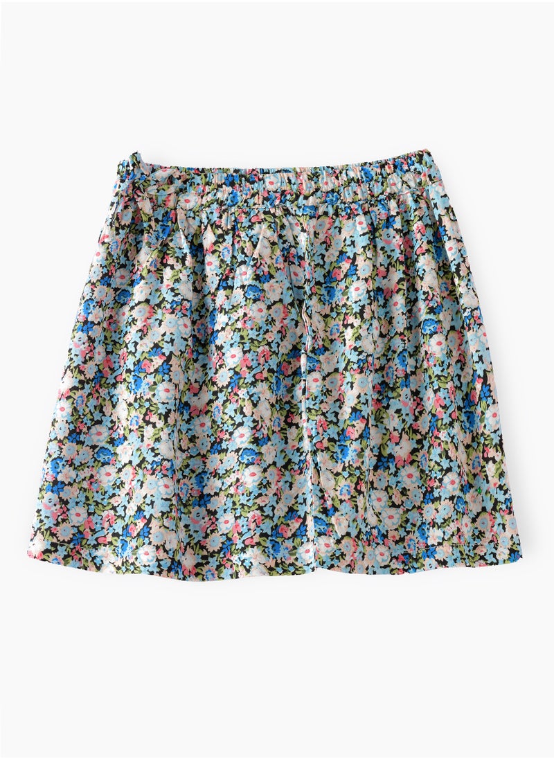 Jelliene Sunny Swirls: Girls' Flowy Viscose Skirt Breezy Fun & Springtime Flair  - Image 2