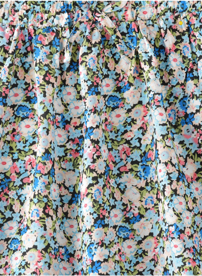 Jelliene Sunny Swirls: Girls' Flowy Viscose Skirt Breezy Fun & Springtime Flair  - Image 3