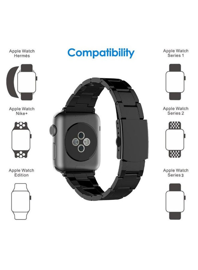 نيبمينينت سوار الساعة الذكية لساعة أبل ووتش 1/2/3 42 مم أسود - Image 2