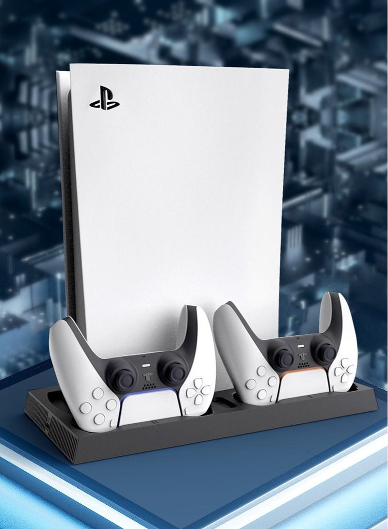 NIBEMINENT For PS5 radiator + handle charger + multi-function PS5 storage base  - Image 2