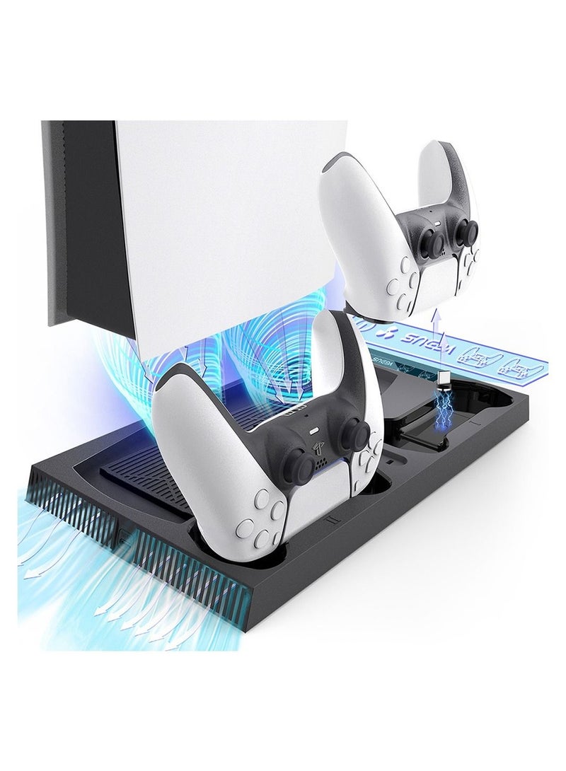 NIBEMINENT For PS5 radiator + handle charger + multi-function PS5 storage base  - Image 1