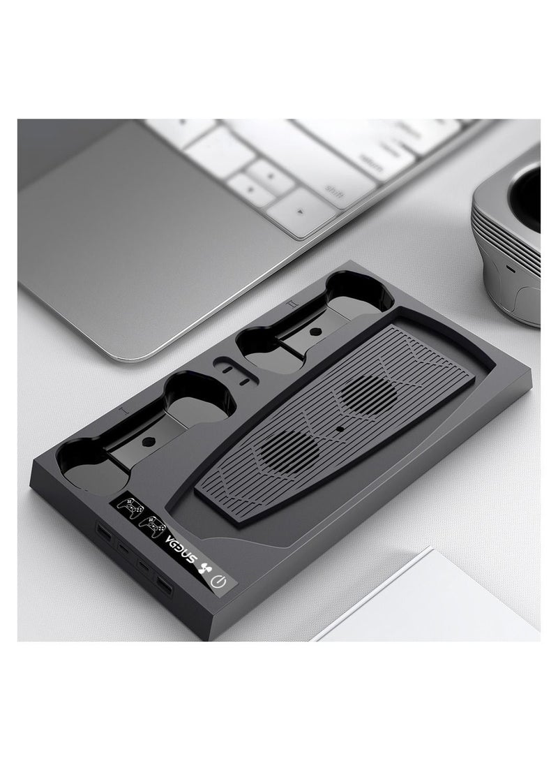 NIBEMINENT For PS5 radiator + handle charger + multi-function PS5 storage base  - Image 3