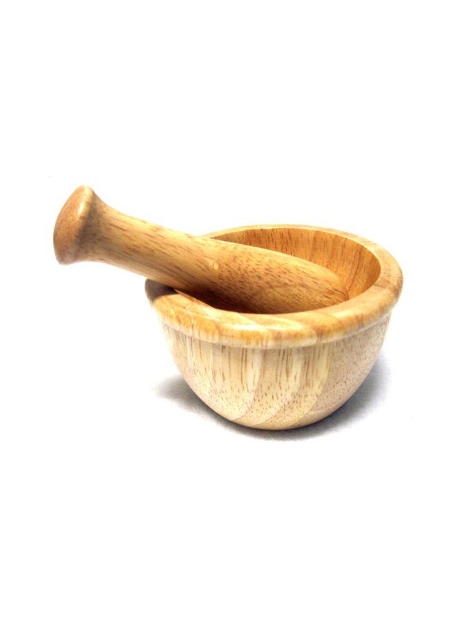 YOUNG & DANGEROUS New Mini Wooden Mortar Pestle Grinding Bowl Set Garlic Crush Pot Kitchen Tool - Image 4