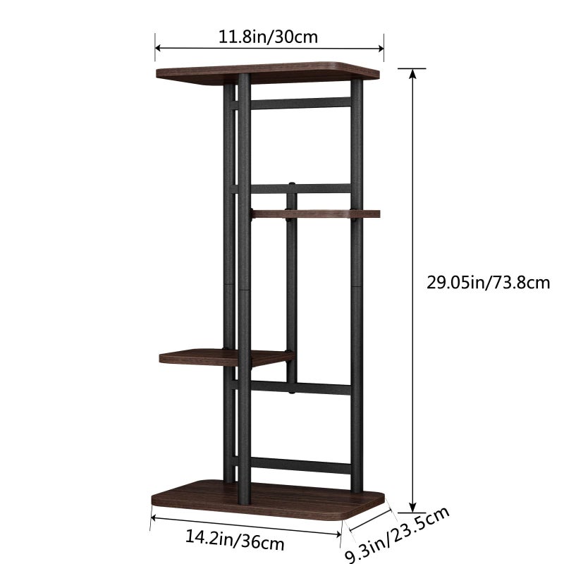 LINZINAR Plant Stand Indoor 4 Tier 5 Potted Multiple Plant Shelf Stands for Garden Corner Balcony Living Room - Image 5