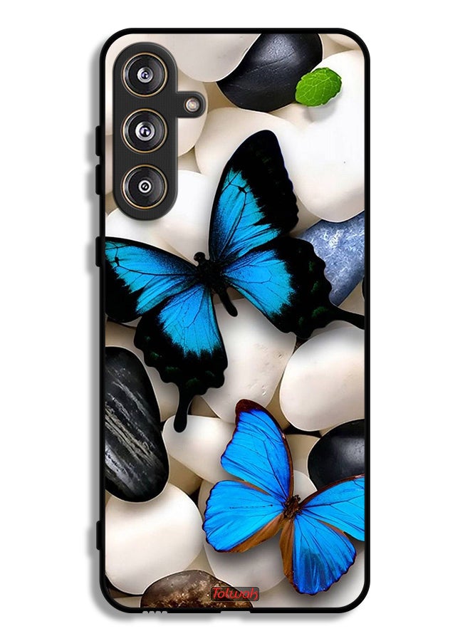 Tolwak Samsung Galaxy F55 5G Protective Case Cover Butterflies On Stones - Image 1