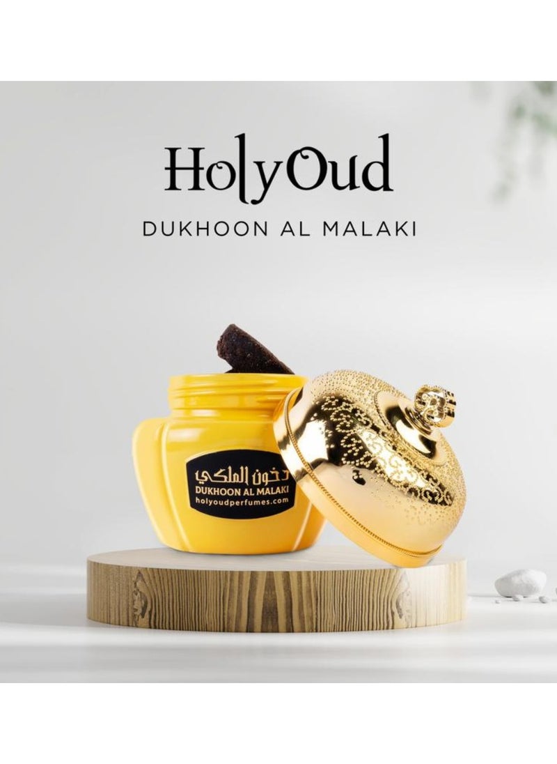 Holy Oud - Holy Oud Dukhoon Al Malaki Arabic Bukhoor Premium Oud Incense Chips 80GM - Image 1