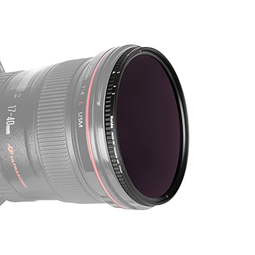 Haida Adjustable Filter for Camera MultiCoating Variable ND Waterproof Scratch Resistant Filter Pro II Nano Coating Optical Glass Neutral Density SLR Photographic Filter 77mm - Image 3