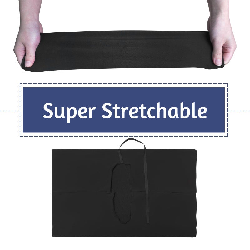 KICNIC Black Book Covers 2 Pack, 6"x9" Stretchable Book Sox Suitable for Most Hardcover Books, Up to 8.5â€X9.5â€,Washable and Reusable Protective Cover for Textbooks - Image 3