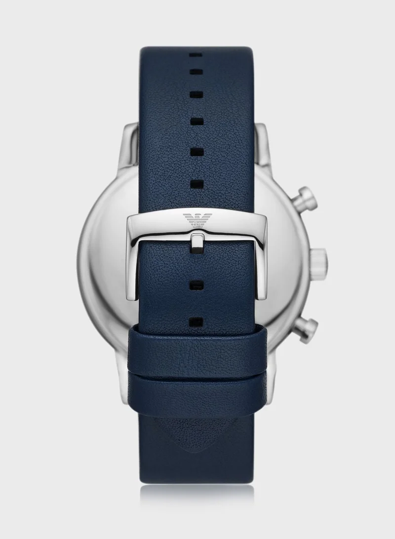 EMPORIO ARMANI Leather Strap Analog Watch