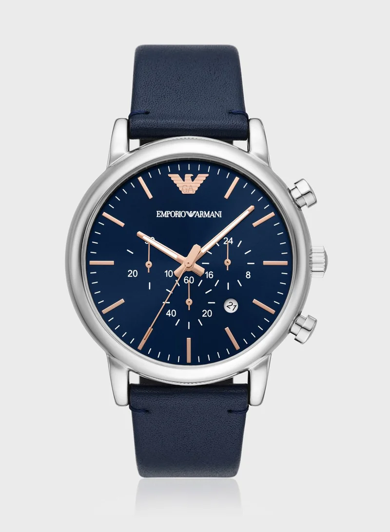 Leather Strap Analog Watch