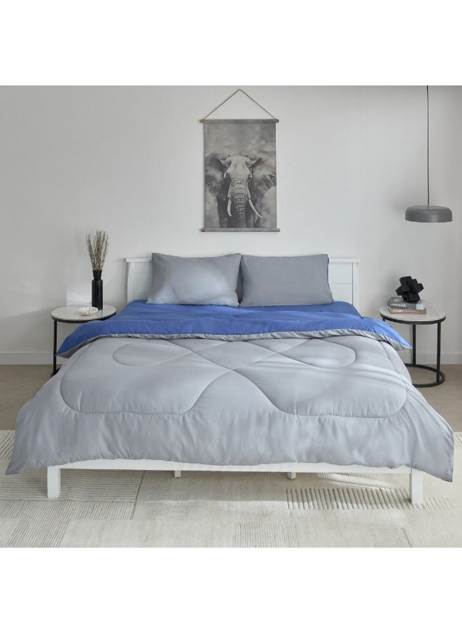Home Box Derby 3-Piece Reversible Microfiber Queen Comforter Set 230 X 200 Cm  - Image 2