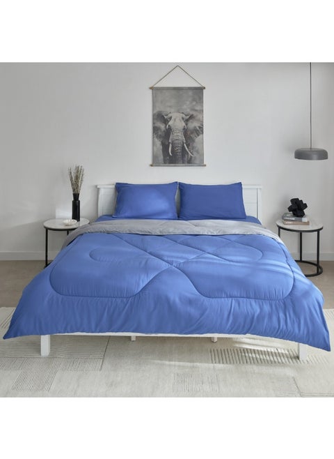 Derby 3-Piece Reversible Microfiber Queen Comforter Set 230 X 200 Cm