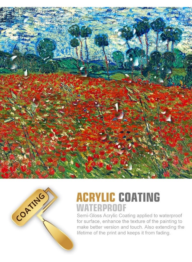 Home Trove Ipic - Vincent Van Gogh Art Reproduction. Giclee Canvas Prints Wall Art For Home Decor (20. Poppy Field Floral Vintage, 16.00" X 20.00")  - Image 5