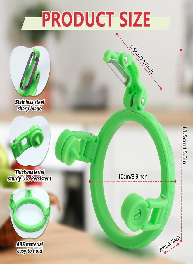 فنغوانجلي قطاعة تفاح يدوية مقاس 3.86 بوصة، ومقشرة تفاح يدوية فائقة الحدة، تقطع 8 شرائح، قابلة للطي، ومقشرة يدوية دوارة للتفاح والكمثرى، مناسبة للخضراوات والفواكه المستديرة. - Image 5