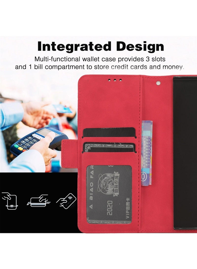 X-level Wallet Case for Samsung Galaxy Z Fold 5 Case with Pen Holder, PU Leather Cover with Card Holders, Wireless Charging Flip Magnetic Back Accessories Compatible for Z Fold 5 [Not Include the Pen] - Image 3