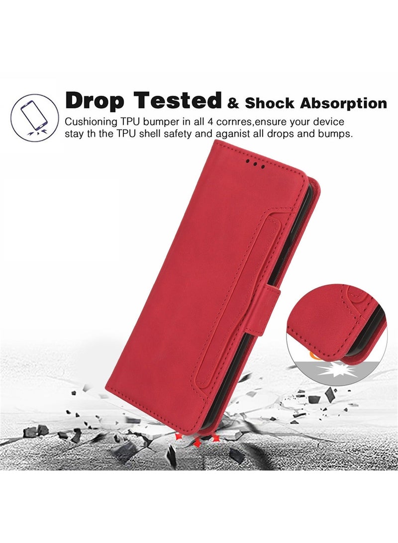 X-level Wallet Case for Samsung Galaxy Z Fold 5 Case with Pen Holder, PU Leather Cover with Card Holders, Wireless Charging Flip Magnetic Back Accessories Compatible for Z Fold 5 [Not Include the Pen] - Image 2