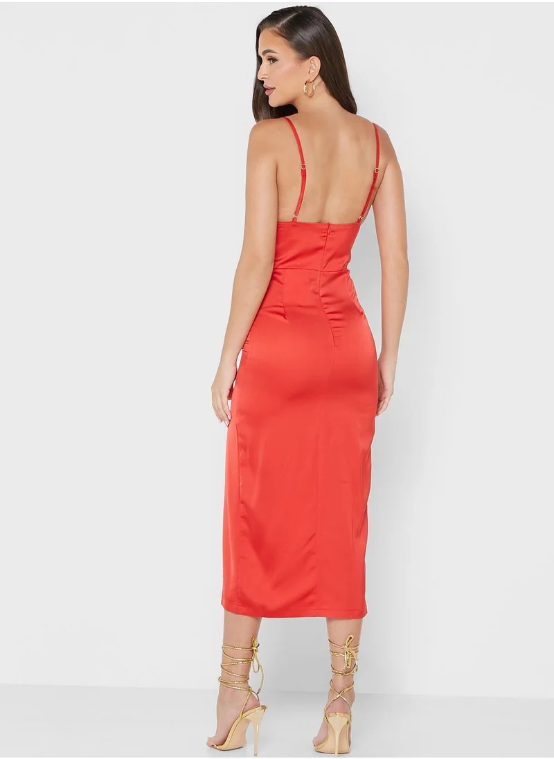 Anita's Strappy Plunge Bodycon Dress