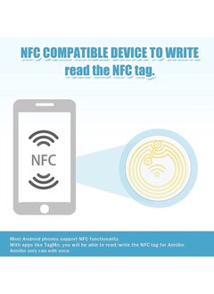 Excefore NFC 215 Cards NTAG215 NFC Round Cards NFC 215 Card Tag Compatible with TagMo and Amiibo and NFC Enabled Mobile Phones and Devices, Round 25 mm (25 Pieces)  - Image 4