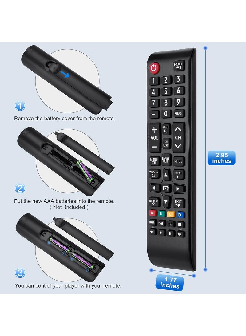 ELTRAZONE Universal Samsung TV Remote Control - Replacement Remote for All Samsung Smart LCD LED SUHD UHD HDTV 3D TVs (Models: BN59-01199F, BN59-01315A, BN59-01315B, BN59-01315J, BN59-01315D, BN59-01315N) - Image 5
