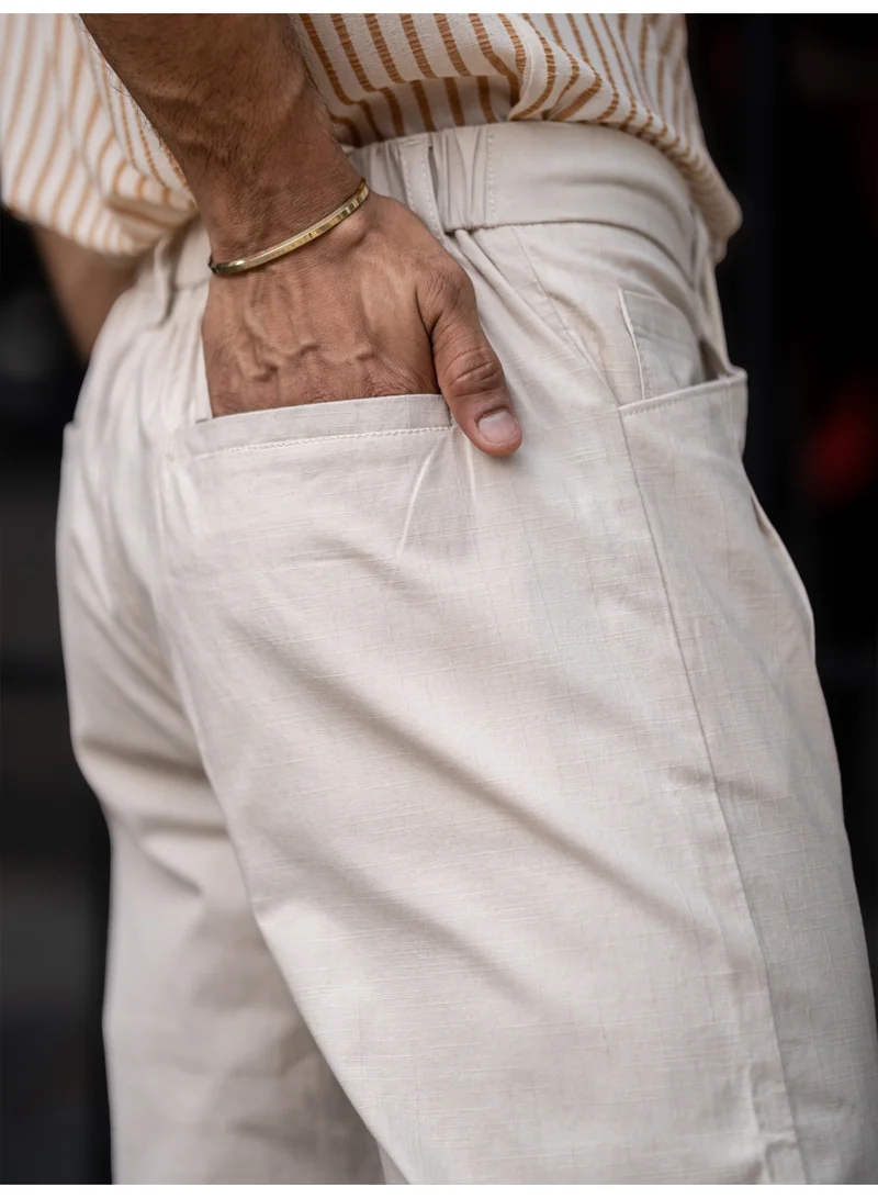 Maniac  Maniac Mens Solid Khaki Cotton Trackpant for Men | Best Price UAE
