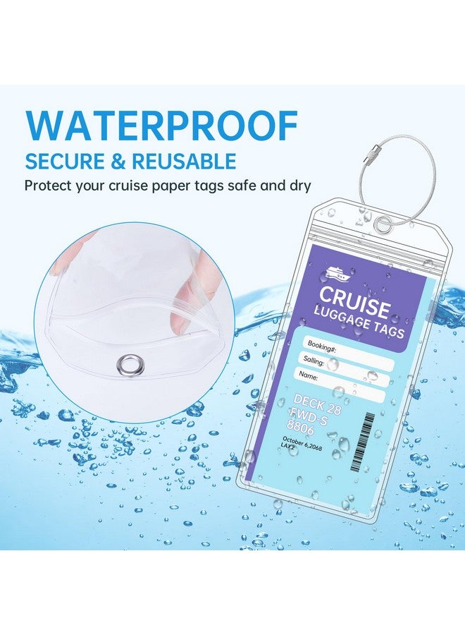 Teskyer Luggage Tags for Cruise Ships, Carnival Cruise Luggage Tag Holder, Cruise Ship Essentials, Clear Luggage Tags for All Cruise Lines, 6 Pack - Image 5