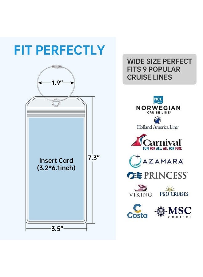 Teskyer Luggage Tags for Cruise Ships, Carnival Cruise Luggage Tag Holder, Cruise Ship Essentials, Clear Luggage Tags for All Cruise Lines, 6 Pack - Image 2