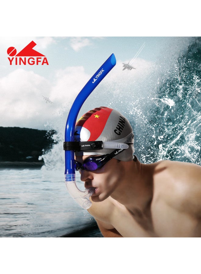 Yingfa Swimming Breath Tube, Adult And Children Professional Training Snorkeling Respirator, Pre-fixed Freestyle Breathing Tube, Blue - Image 1