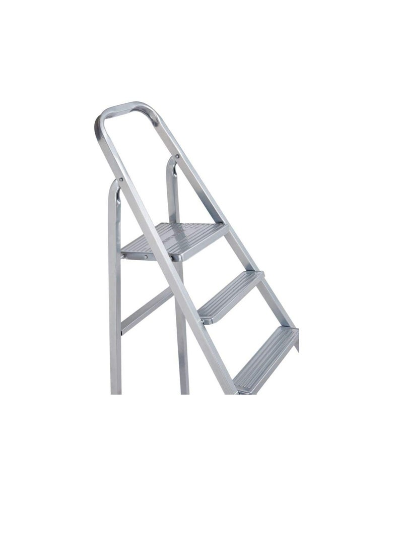 ROBUSTLINE Robustline Heavy Duty Steel Ladder, Ultra Stable Folding Ladder. (8 Step, Silver)  - Image 2
