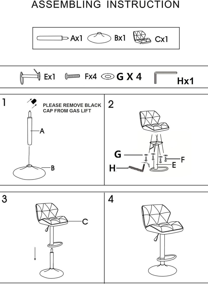 بار البراز ، كرسي بار ، 360 درجة دوارة مطبخ الطعام كرسي ، كرسي القهوة مع ارتفاع قابل للتعديل ، مع مسند الظهر دواسة القدم الحديثة المطبخ المنزلي مكافحة الرئيس ( الأصفر ) - Image 4