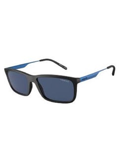 Arnette FULLRIMMED RECTANGULER SUNGLASS AN4305 284980 SIZE 58 BLACK FRAME WITH DARK BLUE LENS UNISEX  - Image 2