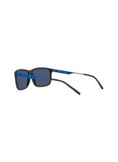 Arnette FULLRIMMED RECTANGULER SUNGLASS AN4305 284980 SIZE 58 BLACK FRAME WITH DARK BLUE LENS UNISEX  - Image 3