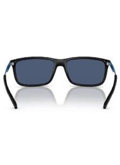 Arnette FULLRIMMED RECTANGULER SUNGLASS AN4305 284980 SIZE 58 BLACK FRAME WITH DARK BLUE LENS UNISEX  - Image 5