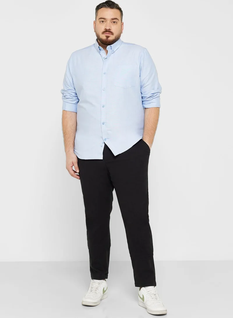 Seventy Five Plus Size Oxford Shirt