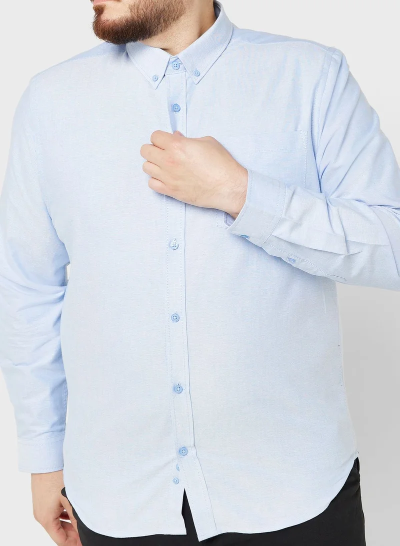 Seventy Five Plus Size Oxford Shirt