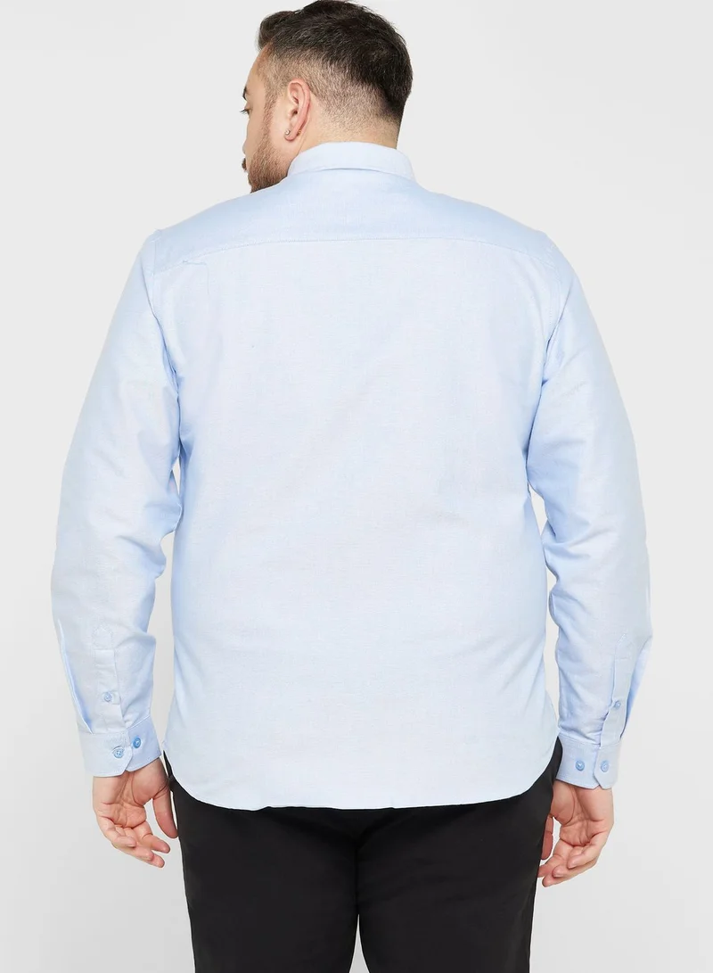 Seventy Five Plus Size Oxford Shirt
