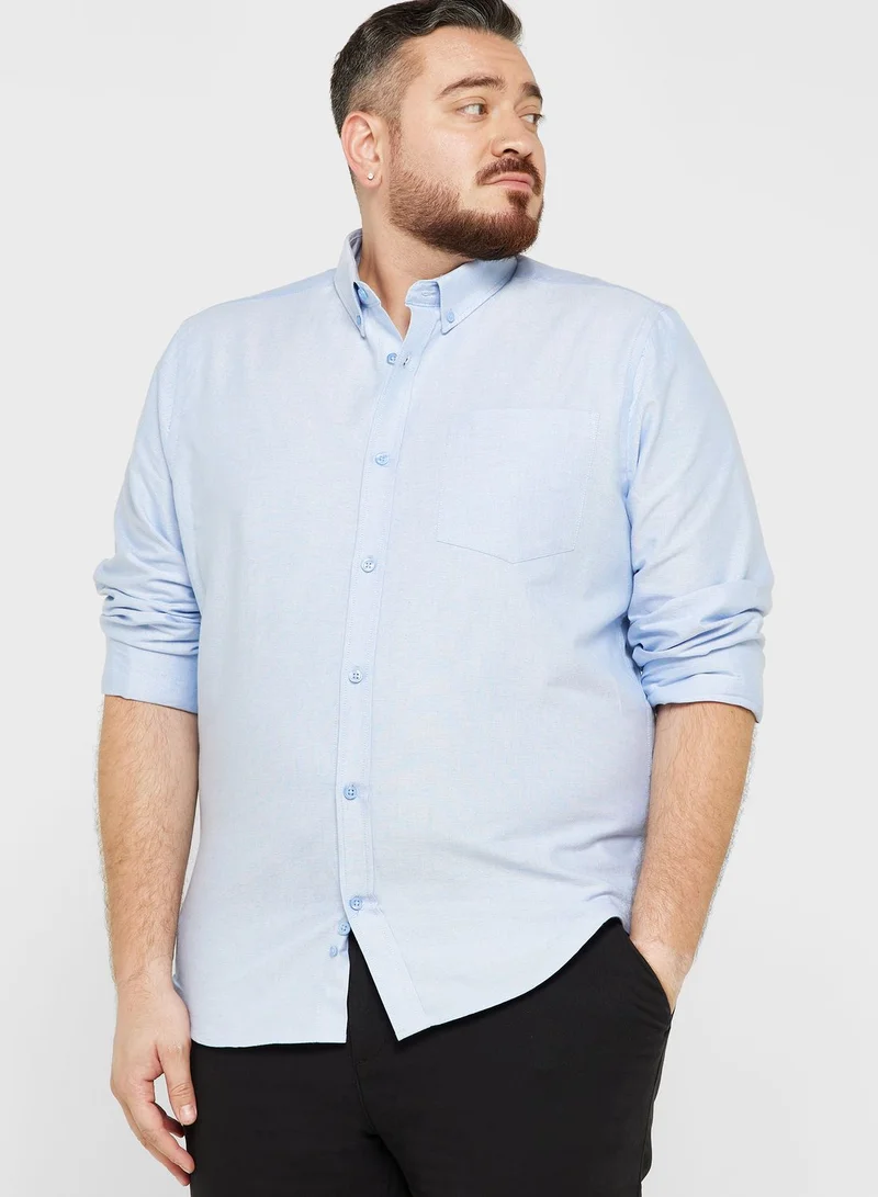 Seventy Five Plus Size Oxford Shirt