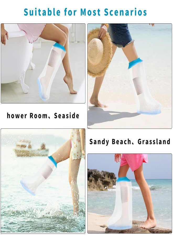 SUPERNIGHT Waterproof Leg Cast Cover for Shower and Bath, Cast Protector for Shower Leg Adult, for Leg Foot Ankle Wounds after Surgery, Reusable Sleeve(Seal Ring Anti-Slip Design) - Image 5