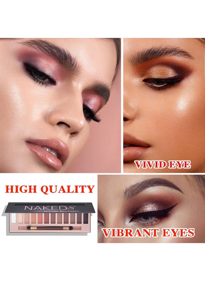 12 Shades Nude Matte Eyeshadow Palette,Shimmer Naked Eyeshadow Palette,Eye Shadow Palette Natural Flash Waterproof Durable Smoked Professional Makeup Palette With Brush(Pearl) - pzsku/Z1C8456C25C174D2BE4BAZ/45/_/1734437604/f79e7b27-7147-4d96-8836-3cae924251d5