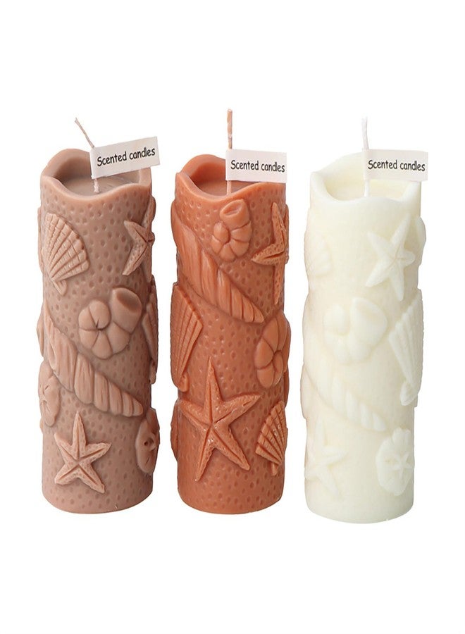 EVERELAM Shell Candle Mold Shell Cylinder Mold Fish Candle Mold Starfish Resin Mold Clay Mold Jewelry Resin Casting Mold Candle Making Molds Craft Supplies 3D Mold Silicone Mold for Resin Casting Mold - Image 5