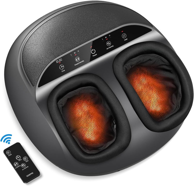 RENPHO Shiatsu Foot Massager with Heat Feet Massager for Neuropathy Plantar Fasciitis Relief FSA Eligible 3 Heat Levels Foot Massage with Wireless Control Birthday Gifts for Women Men Size 13 - Image 1
