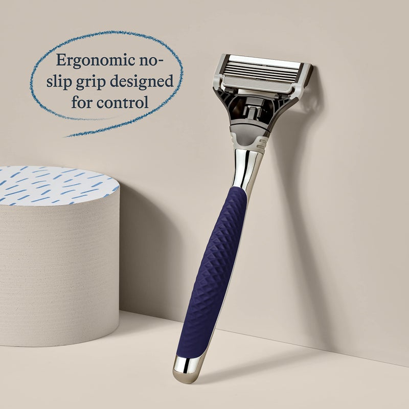 Harry's Original Shaving Kit for Men - Razor Handle and 3 Razor Blade Refill Cartridges - German Engineered - Chrome Edition - Image 3